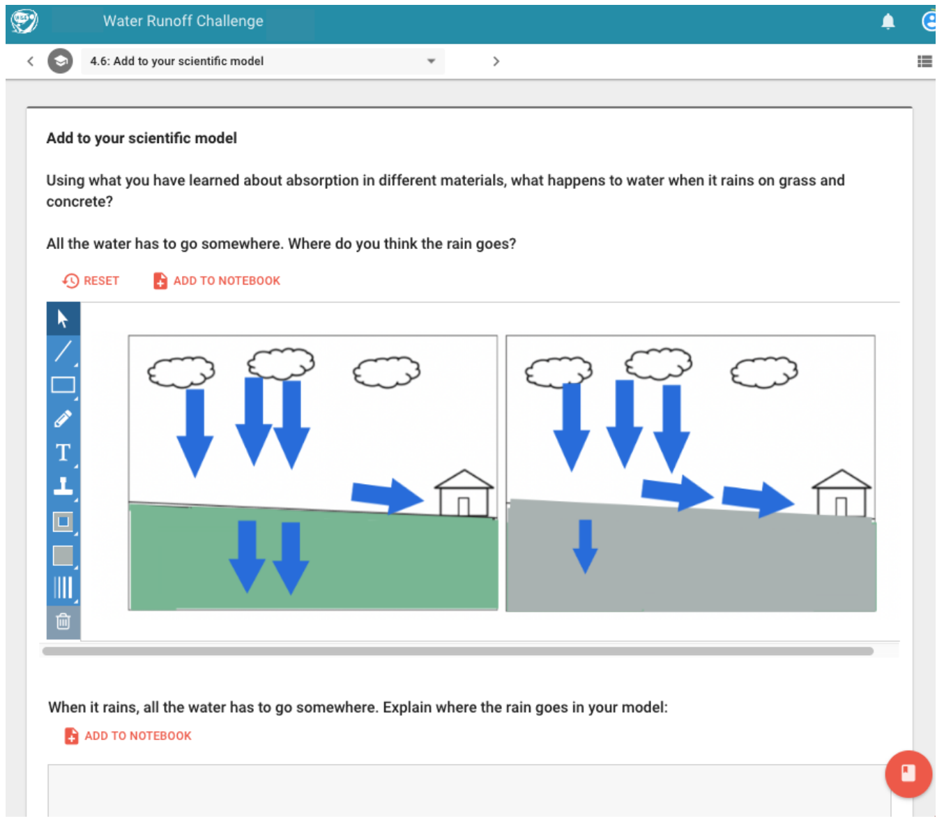 Screenshot of an Embedded Assessment